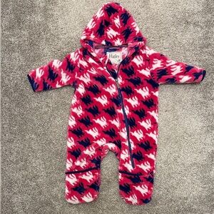 Hatley Fleece Red and Navy Kids Footie
